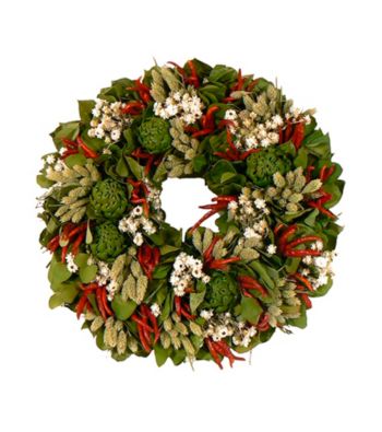 Zesty Chili and Mixed Herb Dried Floral Wreath