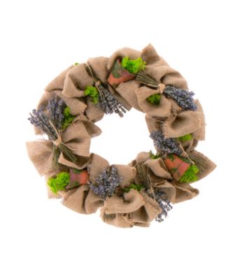 Lilliputian Lavender Flowerpots Dried Floral Wreaths