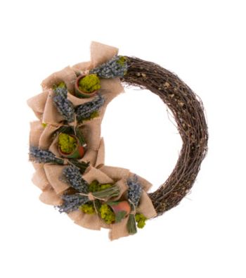 Lilliputian Lavender Flowerpots Dried Floral Wreaths