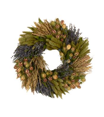 Lavender Grassland Dried Floral Wreath