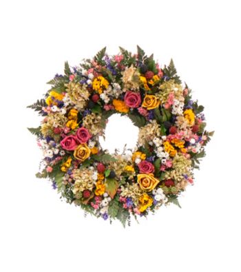 Petals and Pomes Dried Floral Wreath