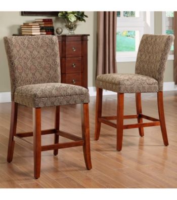 Home Interior 2-pc. Damask Counter Height Chairs