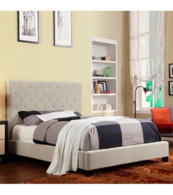 Home Interior Stella Tufted Velvet Queen Platform Bed