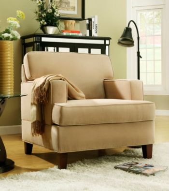 Home Interior Cream Microfiber Armchair