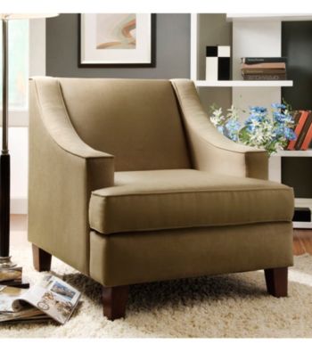 Home Interior Taupe Microfiber Armchair