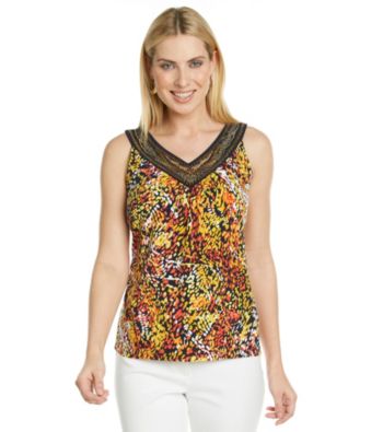 Laura Ashley® Navy Firework Print Tank