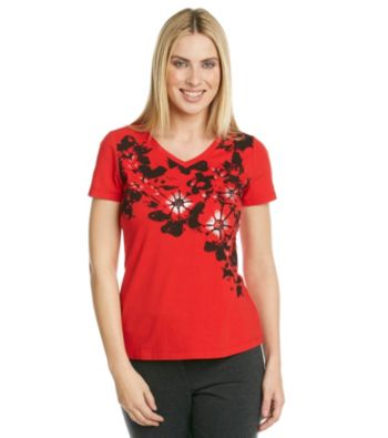Laura Ashley® Floral Applique Tee