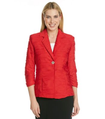 Laura Ashley® Red Textured Blazer