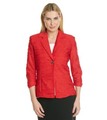 Laura Ashley® Petites' Red Textured Blazer