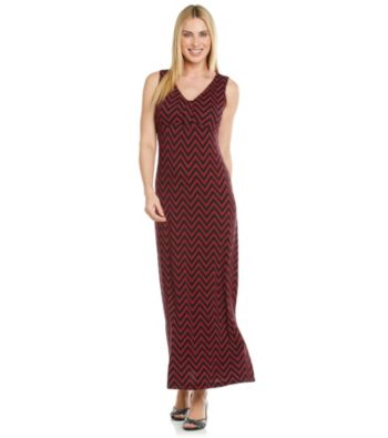 Laura Ashley® Petites' Zigzag Print Maxi Dress