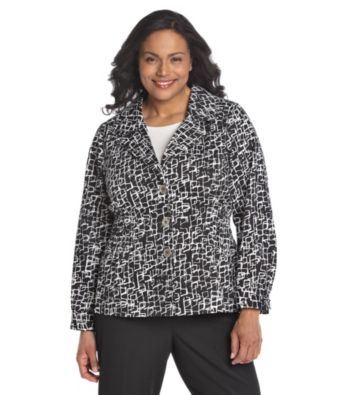 Laura Ashley® Plus Size Scribble Print Blazer