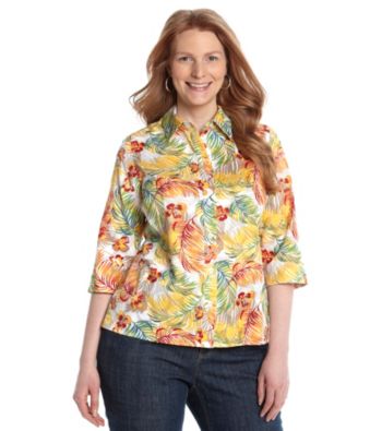 Breckenridge® Plus Size Print Jacquard Woven Shirt