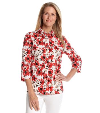 Breckenridge® Crinkle Print Woven Shirt