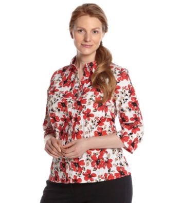 Breckenridge® Plus Size Crinkle Print Woven Shirt