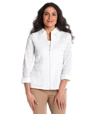 Breckenridge® Petites' Zip Front Texture Jacket