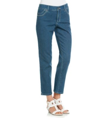 Bandolino® Dania Polka Dot Denim Anklette Pant