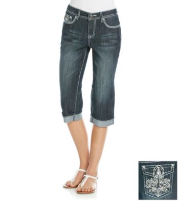 Earl Jeans® Lacy Fleur Denim Capri