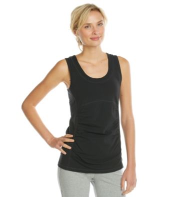 Gloria Vanderbilt Sport Solid Shirred Tank