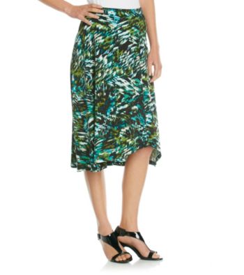 Evan-Picone® Brushstroke Printed Knit Skirt