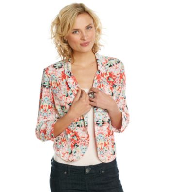 AGB® Cropped Printed Jacket