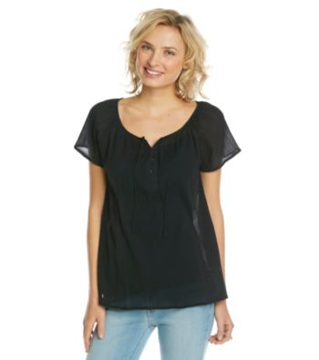 Relativity® Short Flutter Sleeve Scoopneck Top