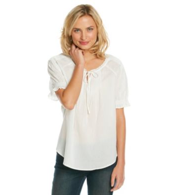 Nine West Vintage America Collection® Short Sleeve Mila Peasant Top