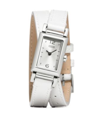 COACH WHITE MADISON DOUBLE WRAP WATCH
