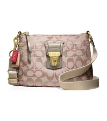 COACH POPPY SIGNATURE METALLIC SWINGPACK