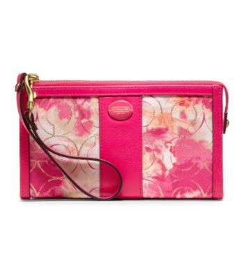 COACH FLORAL ZIPPY WALLET