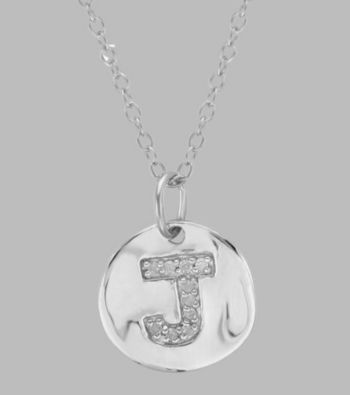 .05 ct. t.w. Diamond and Sterling Silver Initial 