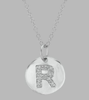 .05 ct. t.w. Diamond and Sterling Silver Initial 