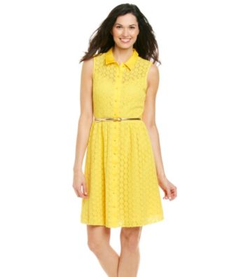 Calvin Klein Eyelet Shirt Dress