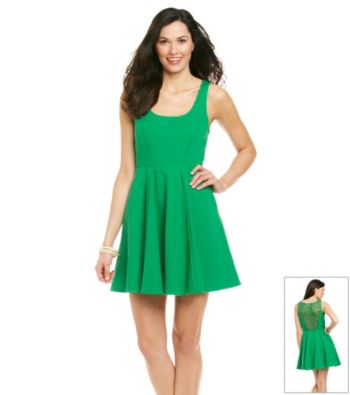 Jessica Simpson Sleeveless Scoopneck Lace Back Tank Dress