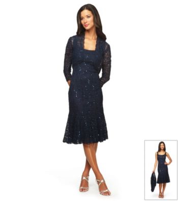 Alex Evenings® Sleeveless Scoopneck Pleat Skirt Jacket Dress