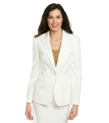 Anne Klein® Long Sleeve Peak Collar Jacket