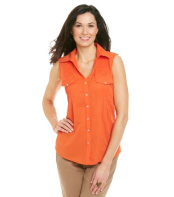 Nine West Vintage America Collection® Petites' Estee Solid Button Tank