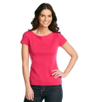 Jones New York Signature® Petites' 1X1 Boatneck Knit Tee