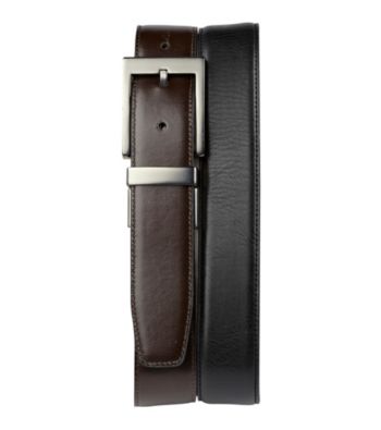 Harbor Bay® Men's Big & Tall Black/Brown Reversible Leather Dress Belt