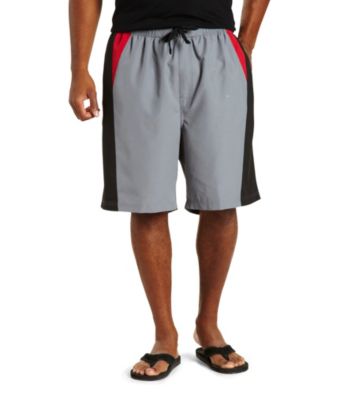 555 Turnpike™ Men's Big & Tall Grey Colorblock Swim Trunk
