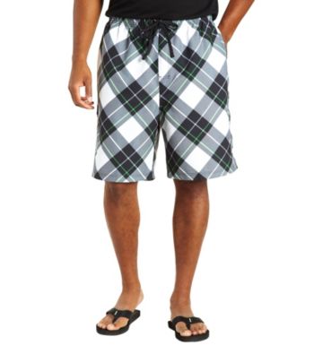 555 Turnpike™ Men's Big & Tall Neon Black Plaid Cargo Swim Trunk