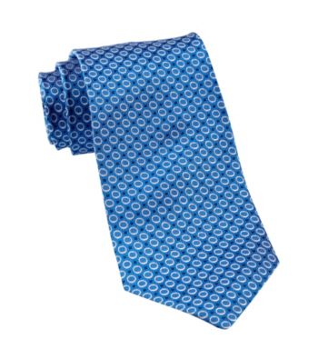 Gold Series™ Men's Big & Tall Blue Textured Dot Silk Tie