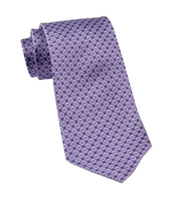 Gold Series™ Men's Big & Tall Purple Textured Dot Silk Tie