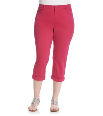Jones New York Signature® Plus Size Chelsea Cuffed Five-Pocket Capri