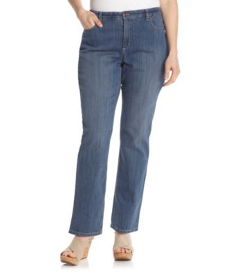 Jones New York Signature Plus Size Lexington Straight Leg Jean