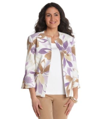 Alfred Dunner® Petites' Notting Hill Print Open Jacket