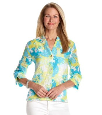 Ruby Rd.® Petites' Print Burnout Shirt