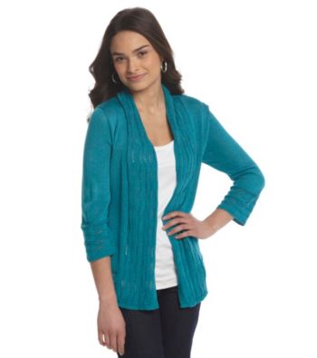 Notations® Petites' Open-Front Sweater Cardigan