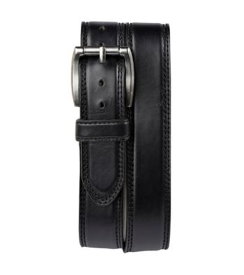 Harbor Bay® Men's Big & Tall Black Wide Leather Jean Belt