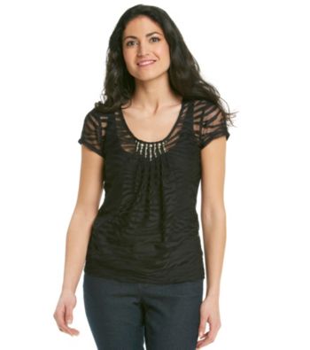 Ruby Rd.® Petites' Zebra Print Top