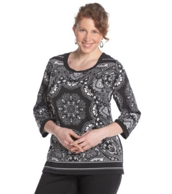 Notations® Plus Size Printed Tunic